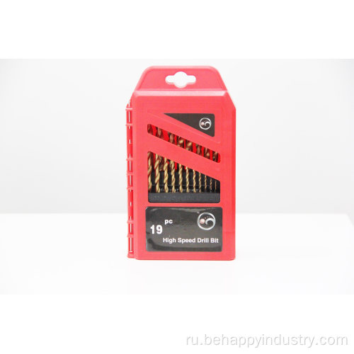 Новый тип 19pcs Drill Bit Set Plastic Box